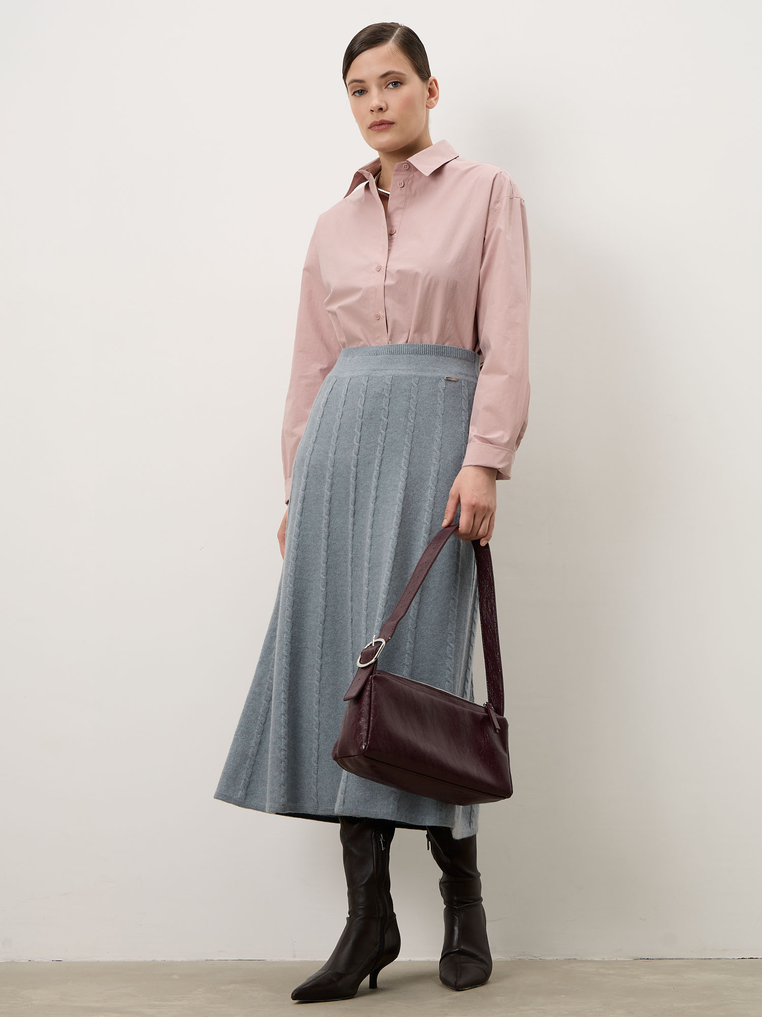 Юбка из кашемира 07128 океан