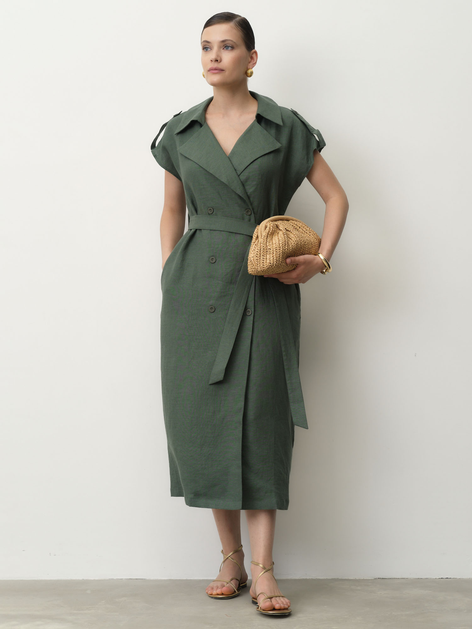 Платье женское 52113-ПЛ зелёное 12593₽