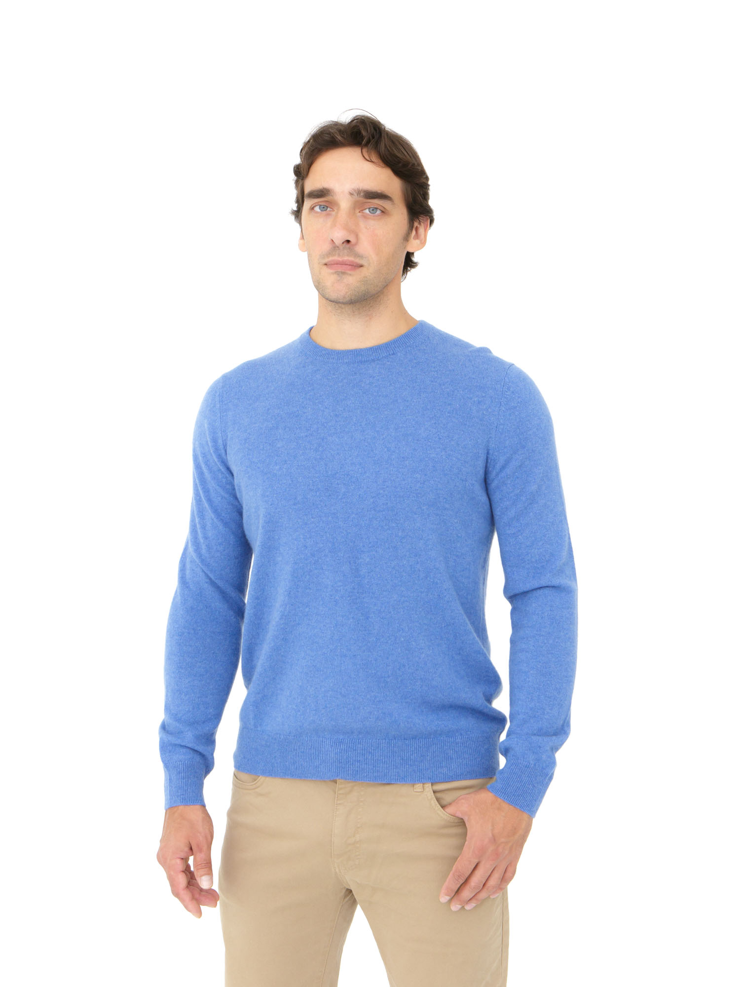 Джемпер из кашемира мужской KM040800-E синий 20421₽