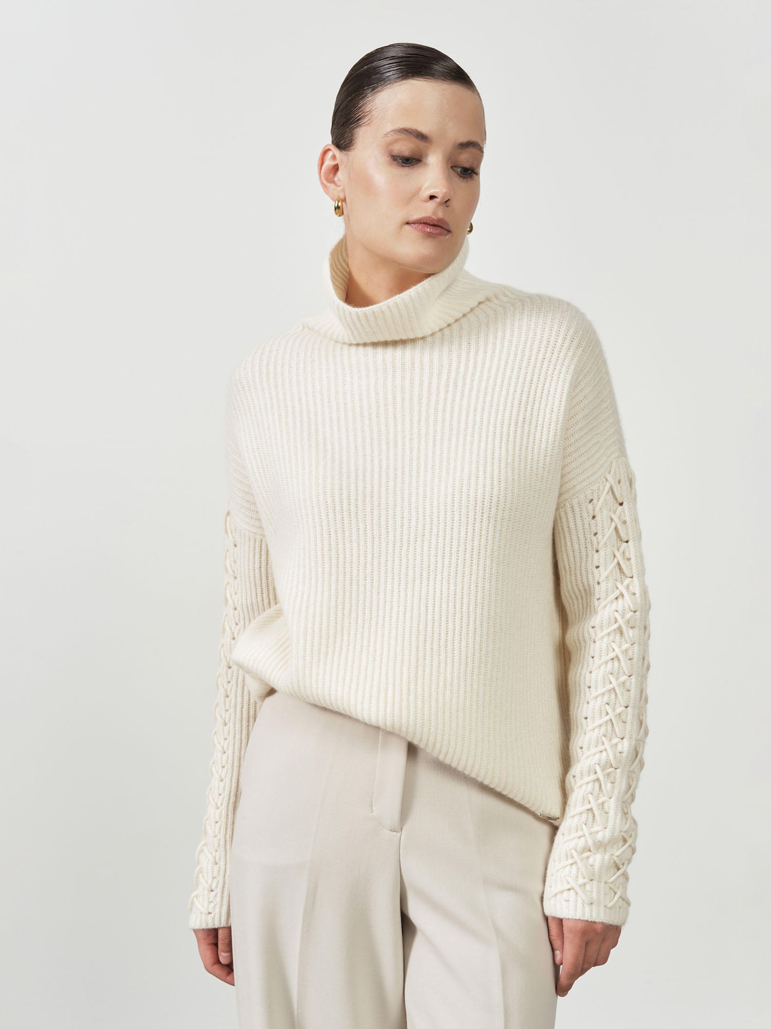 Свитер из кашемира 12229 кремовый 41225₽