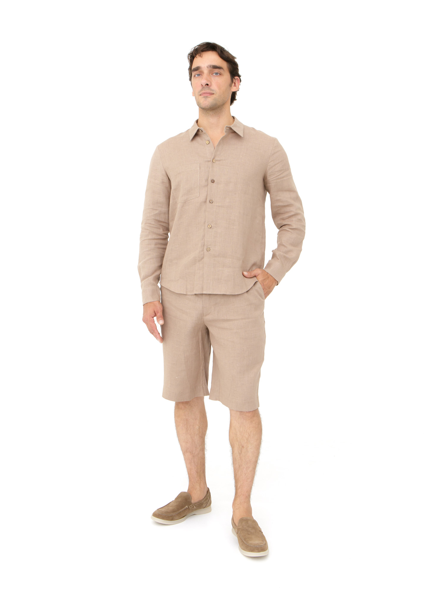 Шорты льняные мужские 598 мокко 4145₽