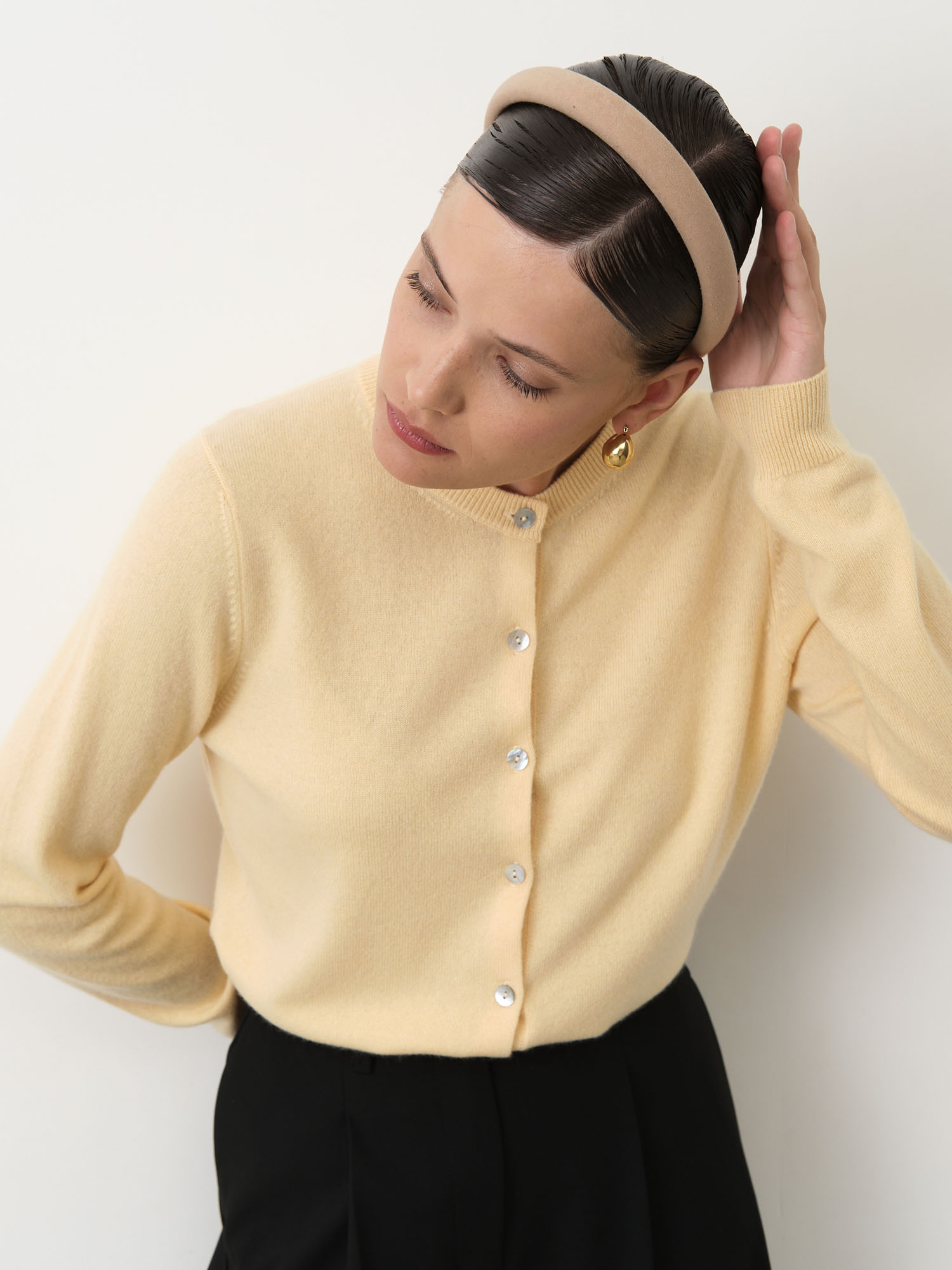 Кардиган из кашемира 08179 шампань 21141₽