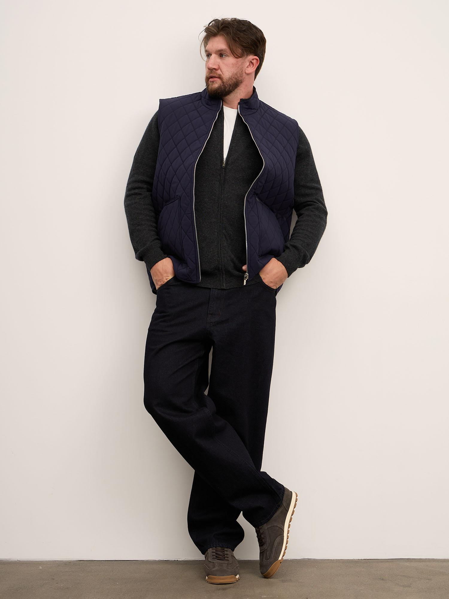 Жилет мужской утепленный из кашемира 58-21414-DC 32355₽