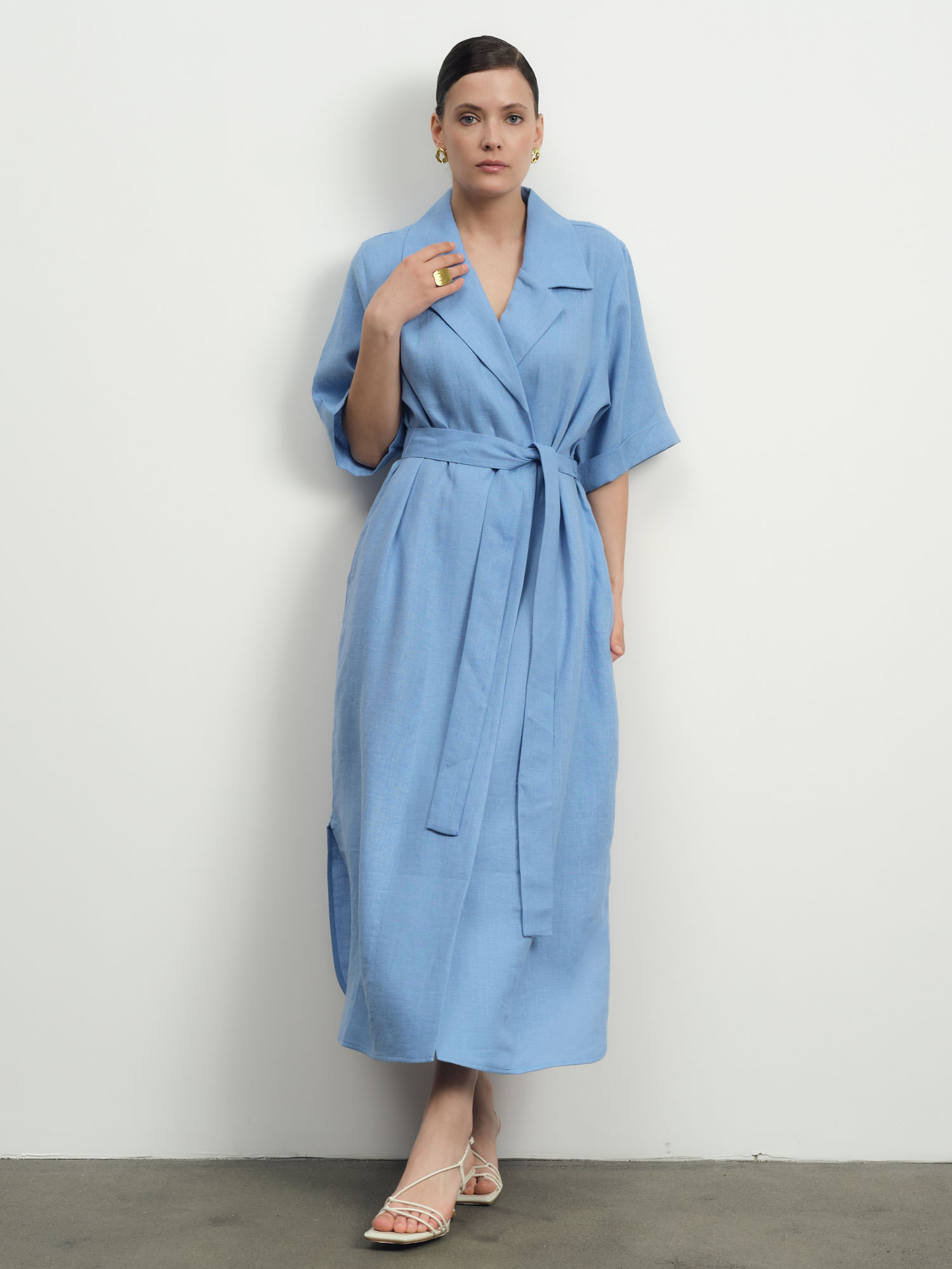 Платье женское 52130-ПЛ голубое 7395₽