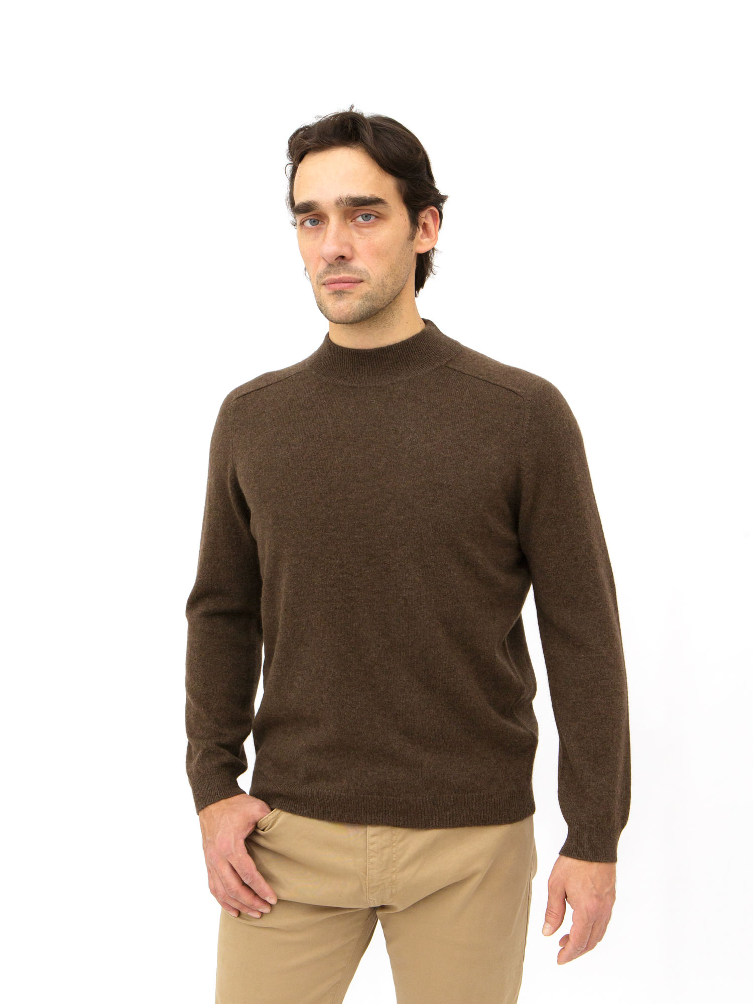 Джемпер из пуха яка 12186 коричневый 16232₽