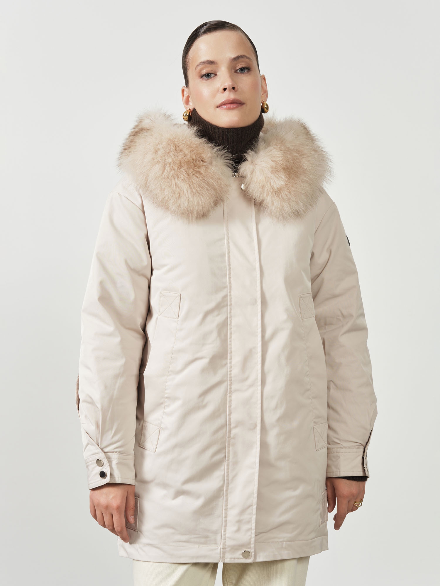 Пальто плащевое 32081 светло-бежевое 25912₽