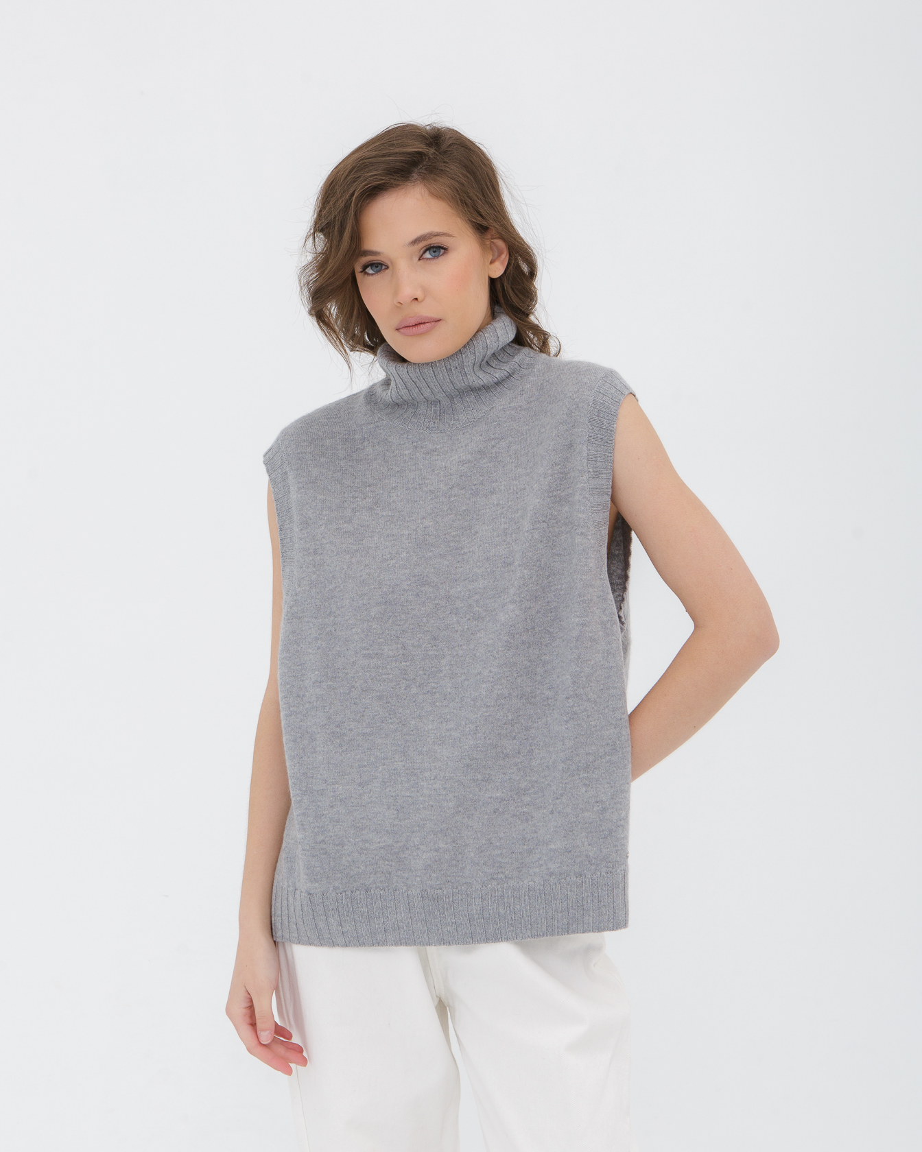 Джемпер кашемировый 06093 серо-голубой 25461₽