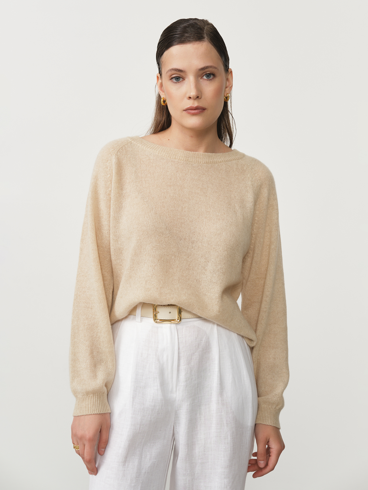 Джемпер кашемировый 1105 бежевый