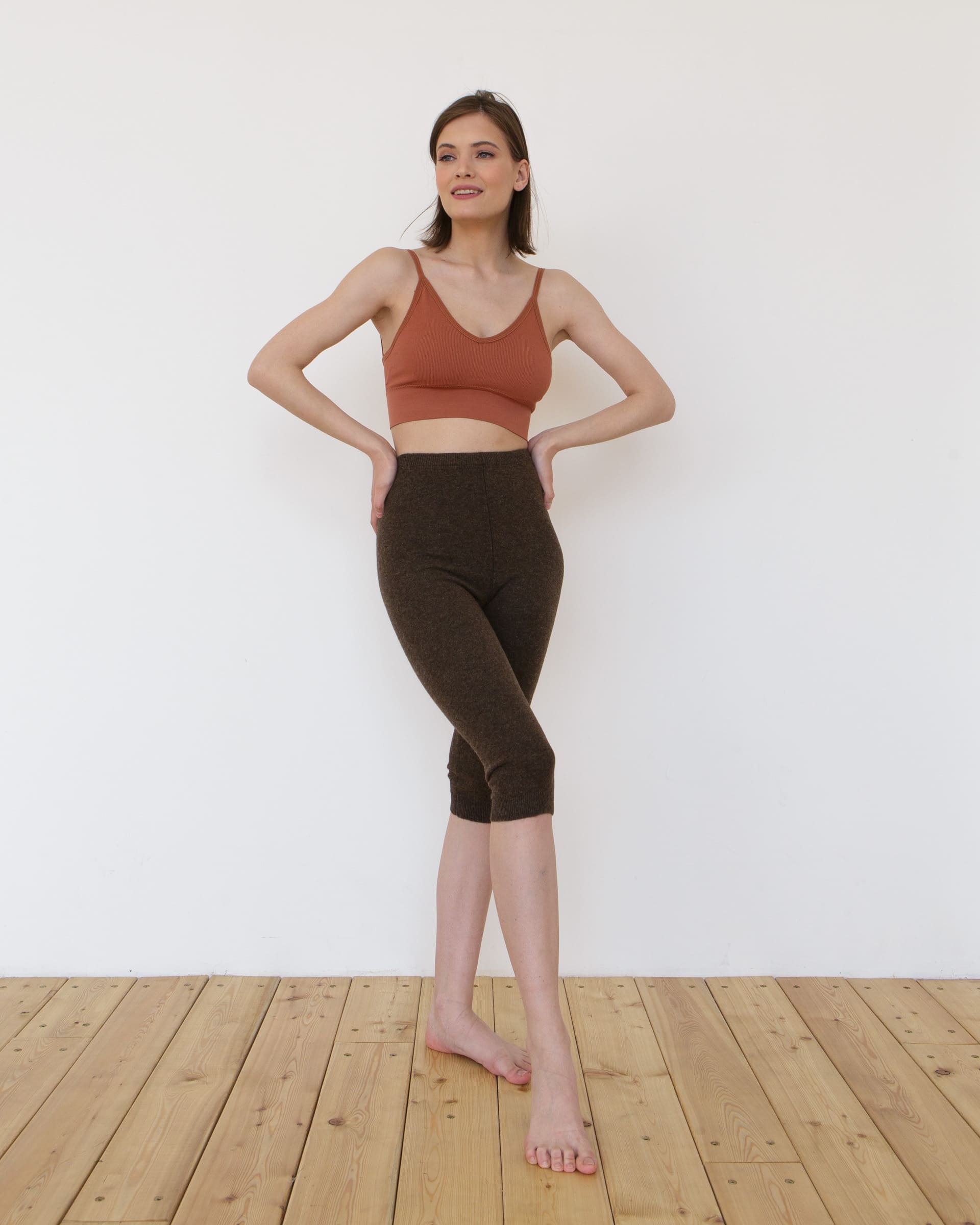 Шорты из шерсти коричневые бриджи 4221₽