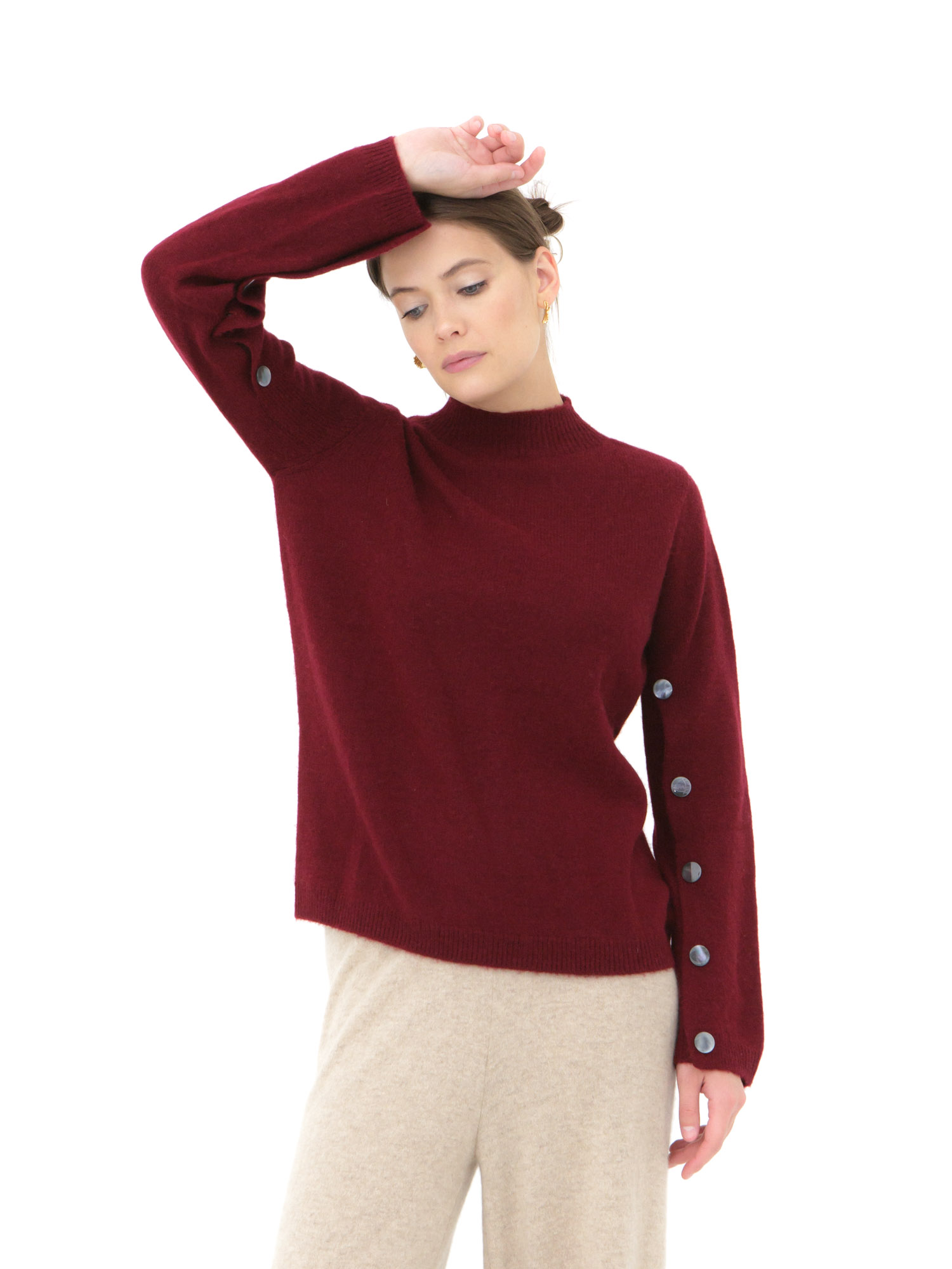 Джемпер из верблюжьего пуха 5026 бордовый 13418₽