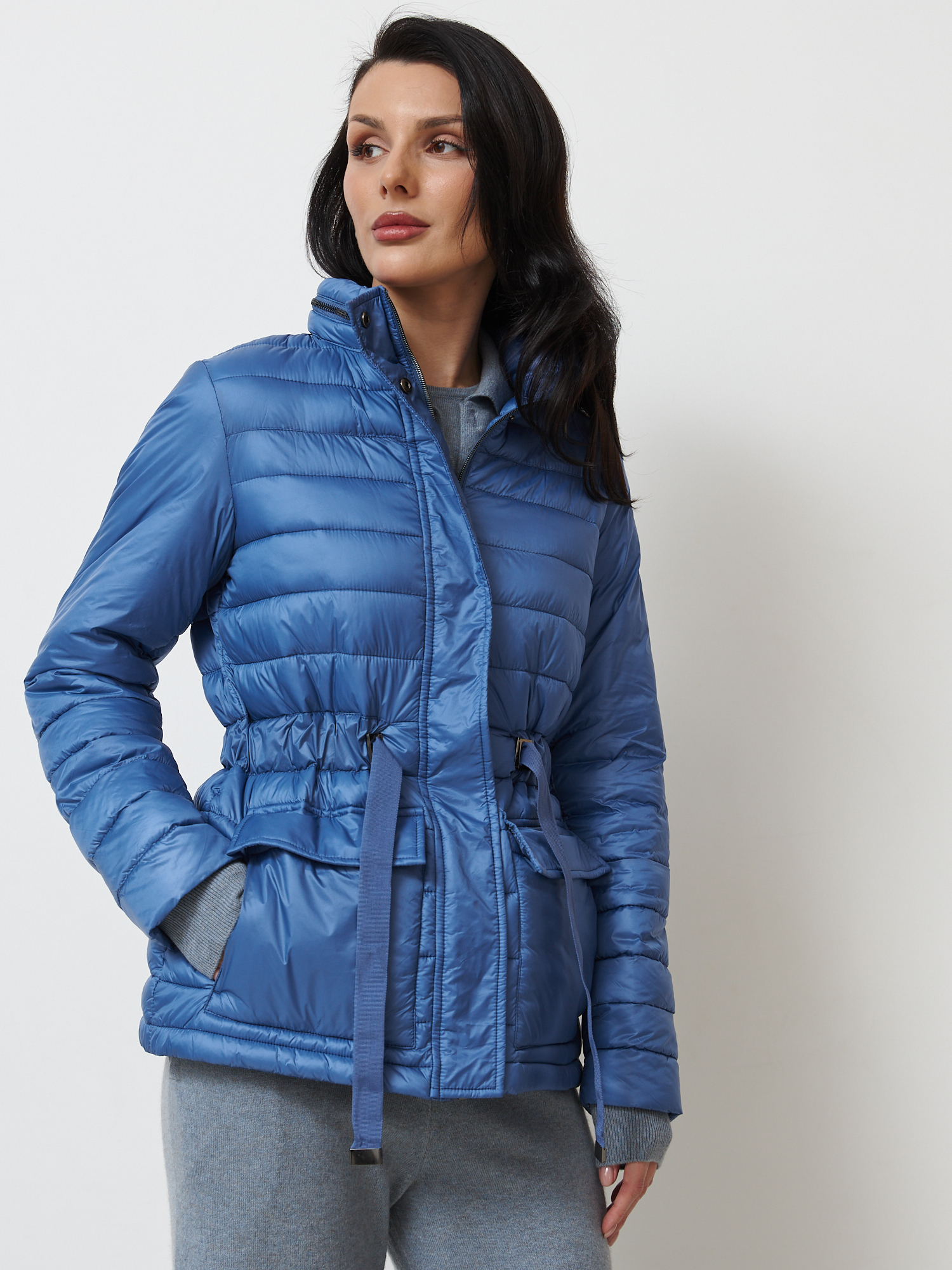 Куртка женская 1У-41010-902 серо-голубая 9793₽