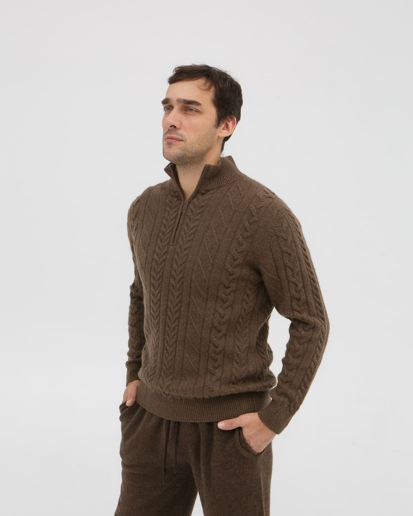 Джемпер из пуха яка 2006 коричневый 26811₽