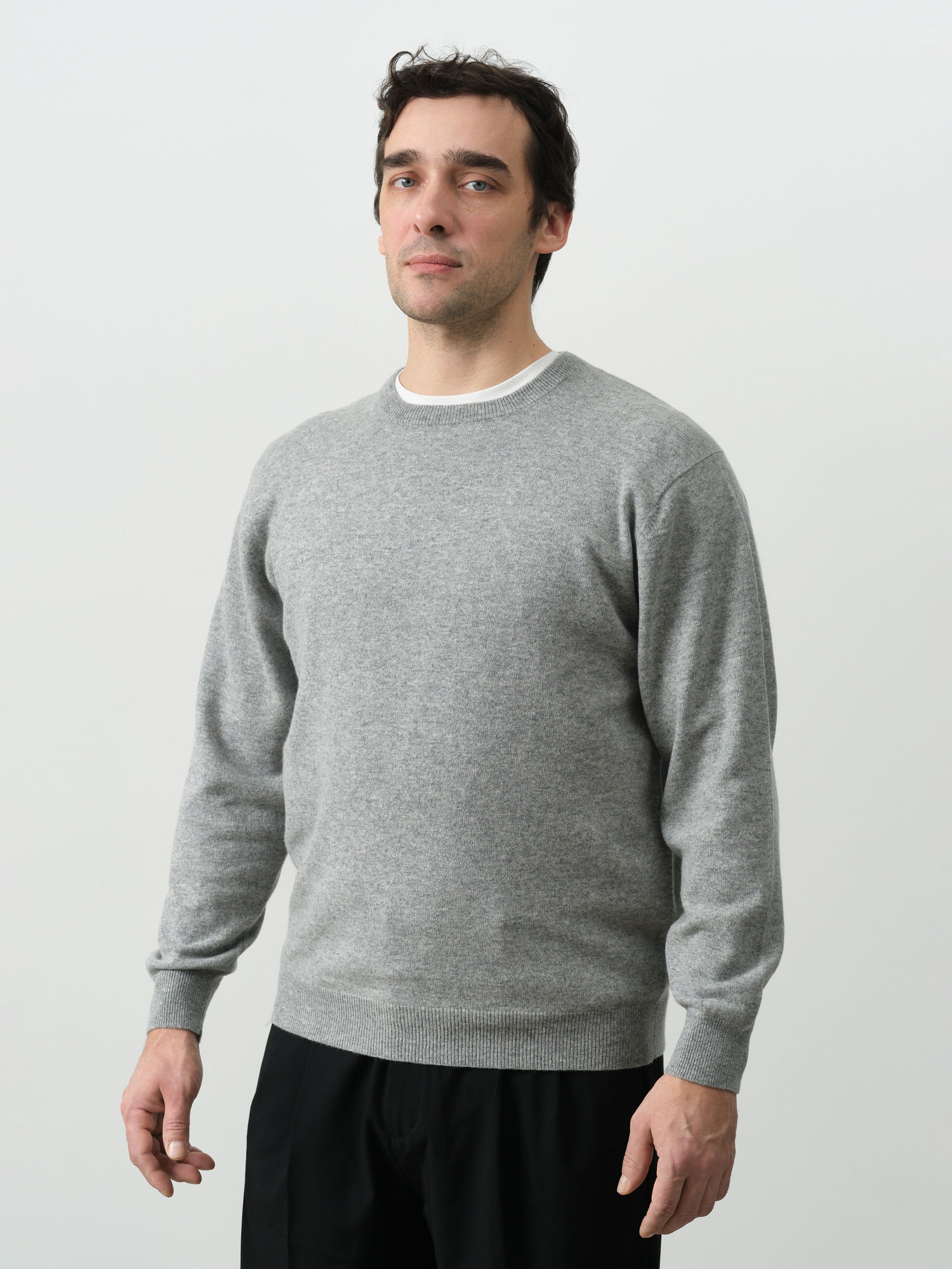 Джемпер из кашемира и шерсти 12M02004 серый