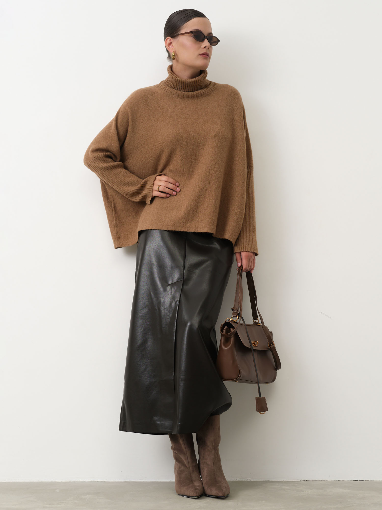 Джемпер из верблюжьей шерсти 12259 рыжий 15831₽