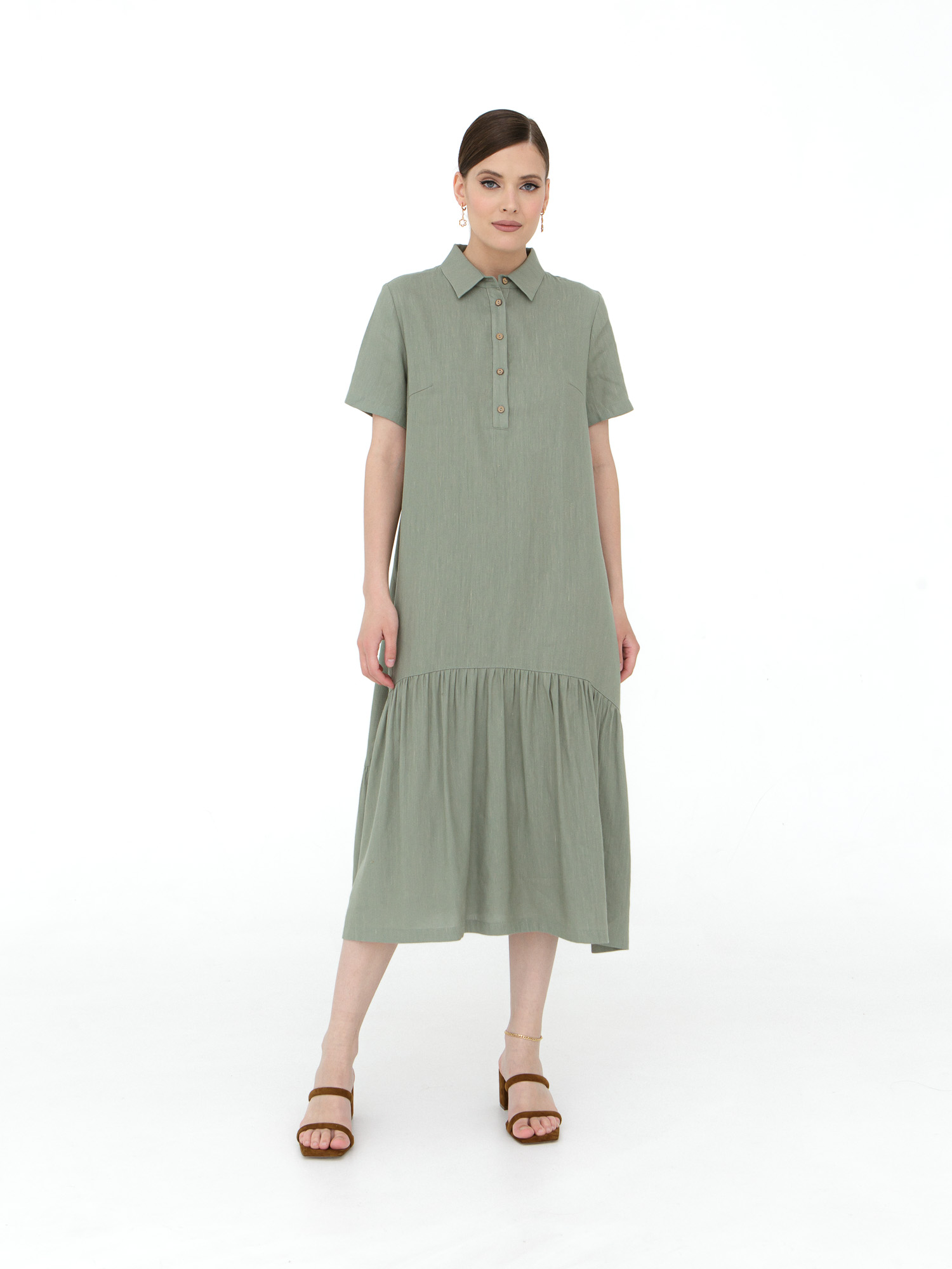 Платье женское КЛ-7521-ИЛ23 фисташковый 5095₽