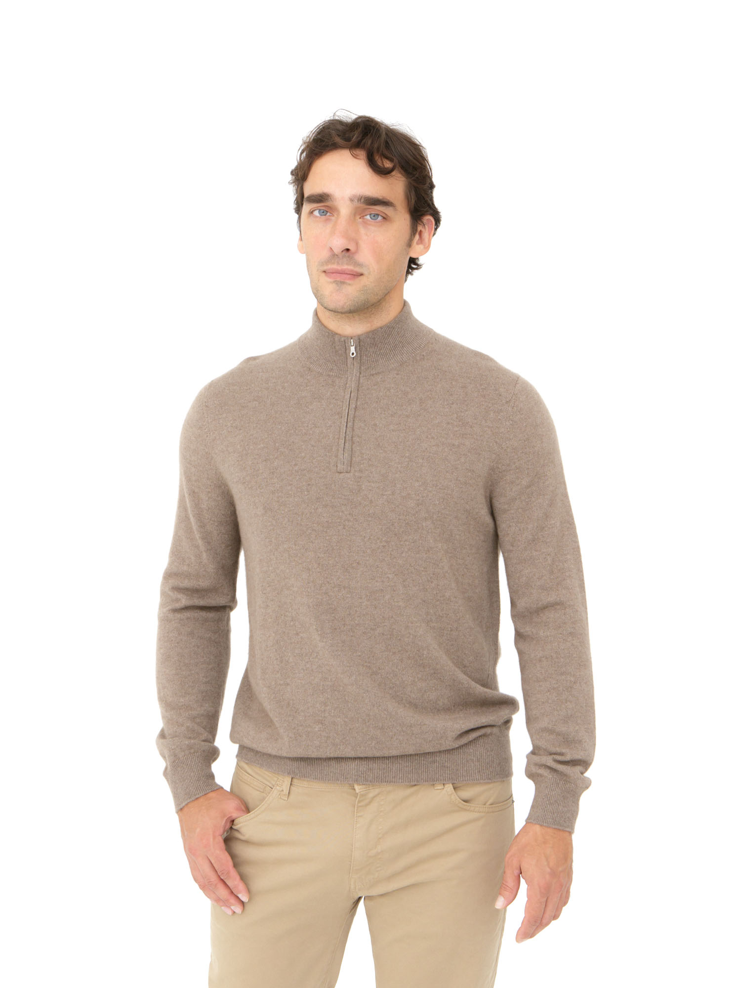 Джемпер из кашемира мужской KM010005-E капучино 24291₽