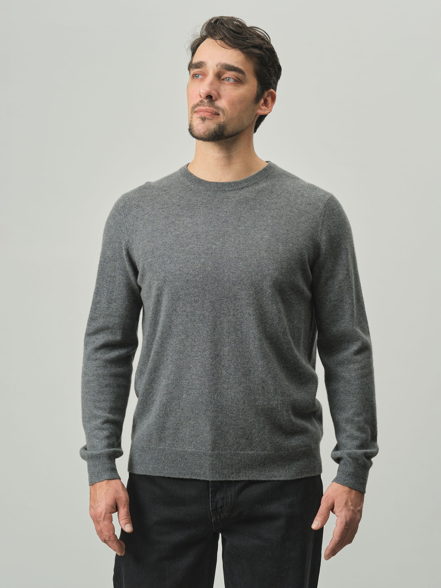 Джемпер из кашемира мужской KM040800-E серый 23301₽