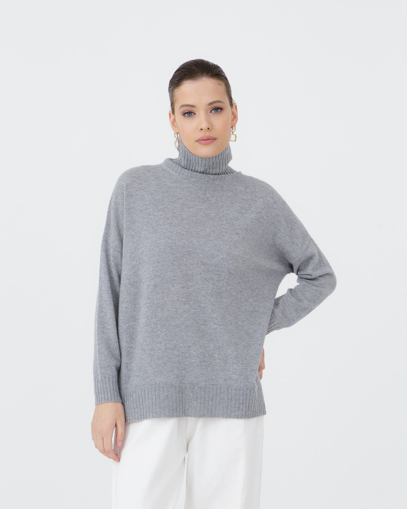 Джемпер из кашемира 12072 серо-голубой 34281₽