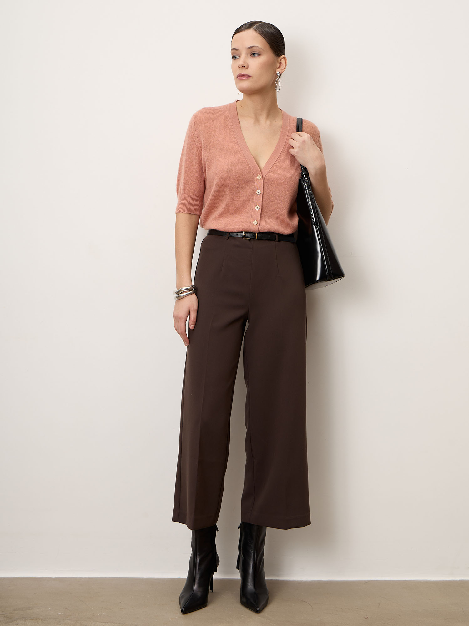 Кардиган женский из кашемира 4298 розовый 16155₽