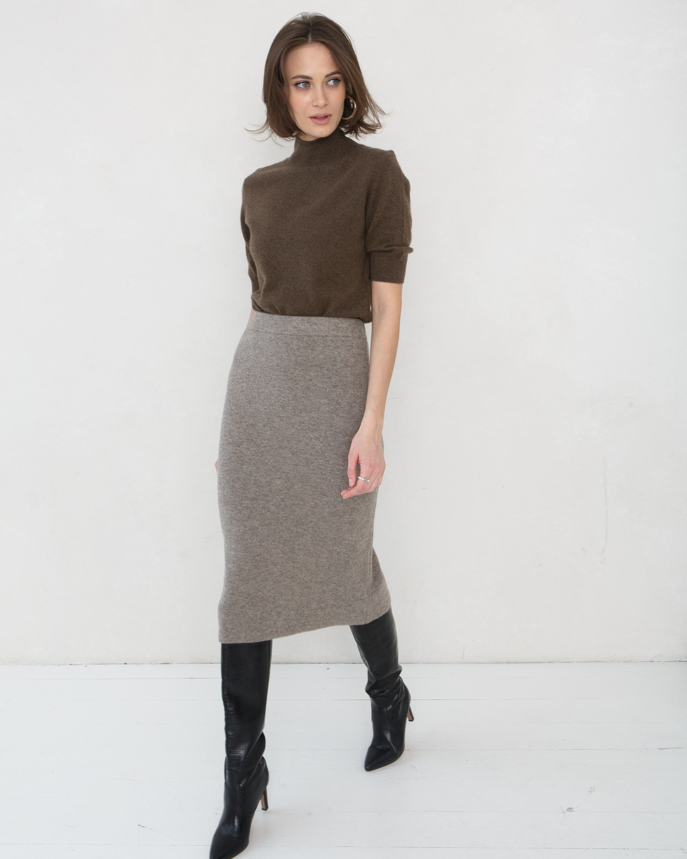 Юбка из пуха яка 07035 серая 19971₽