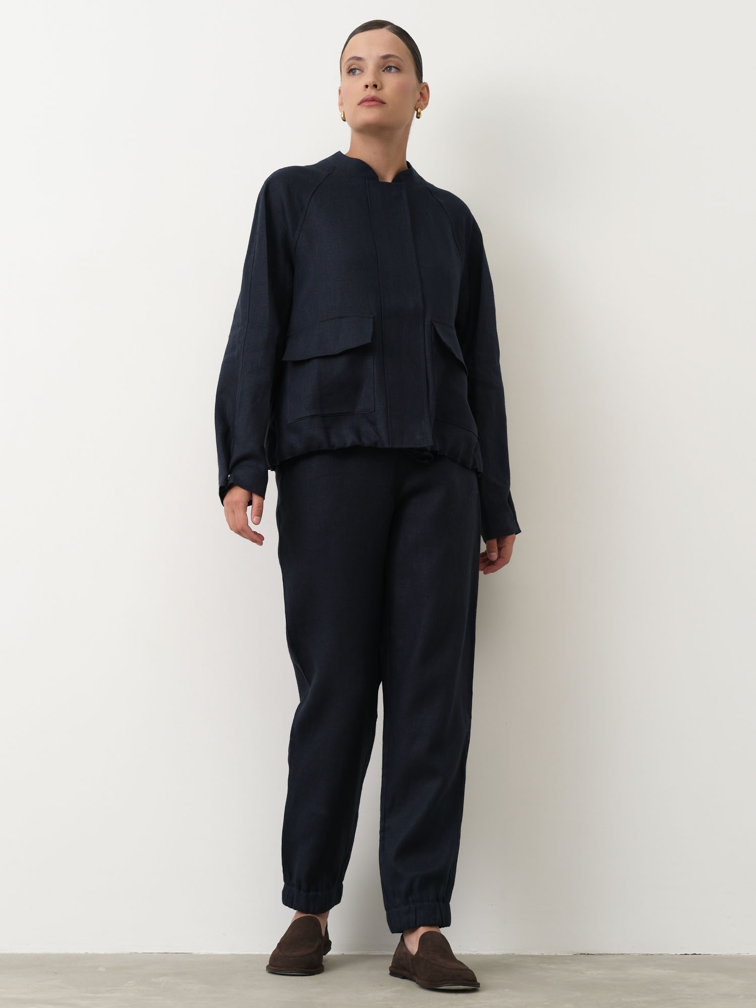 Жакет женский КЛ-7725-ИЛ23 тёмно-синий 10843₽