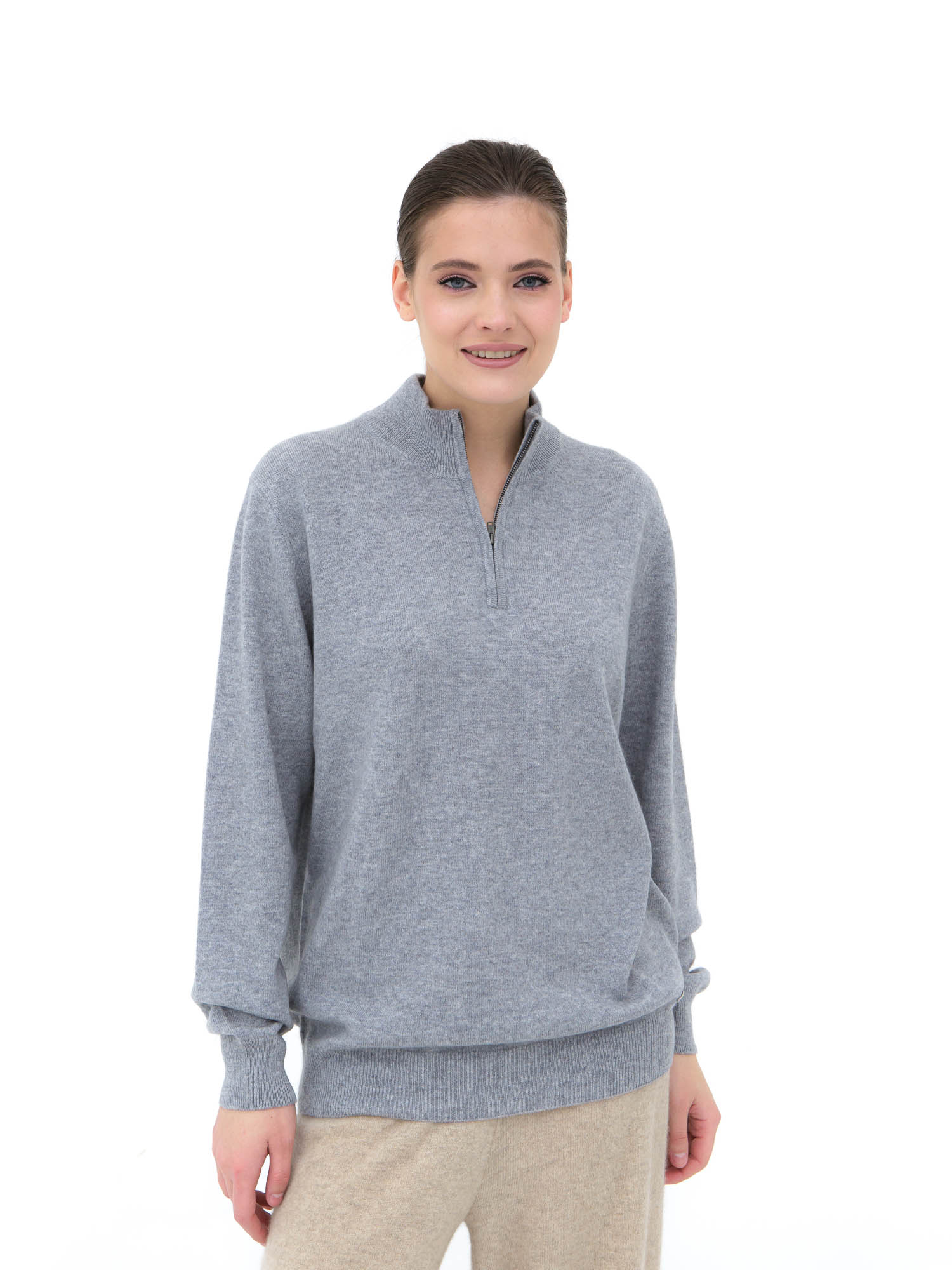 Джемпер из кашемира 11008 серо-голубой 28431₽