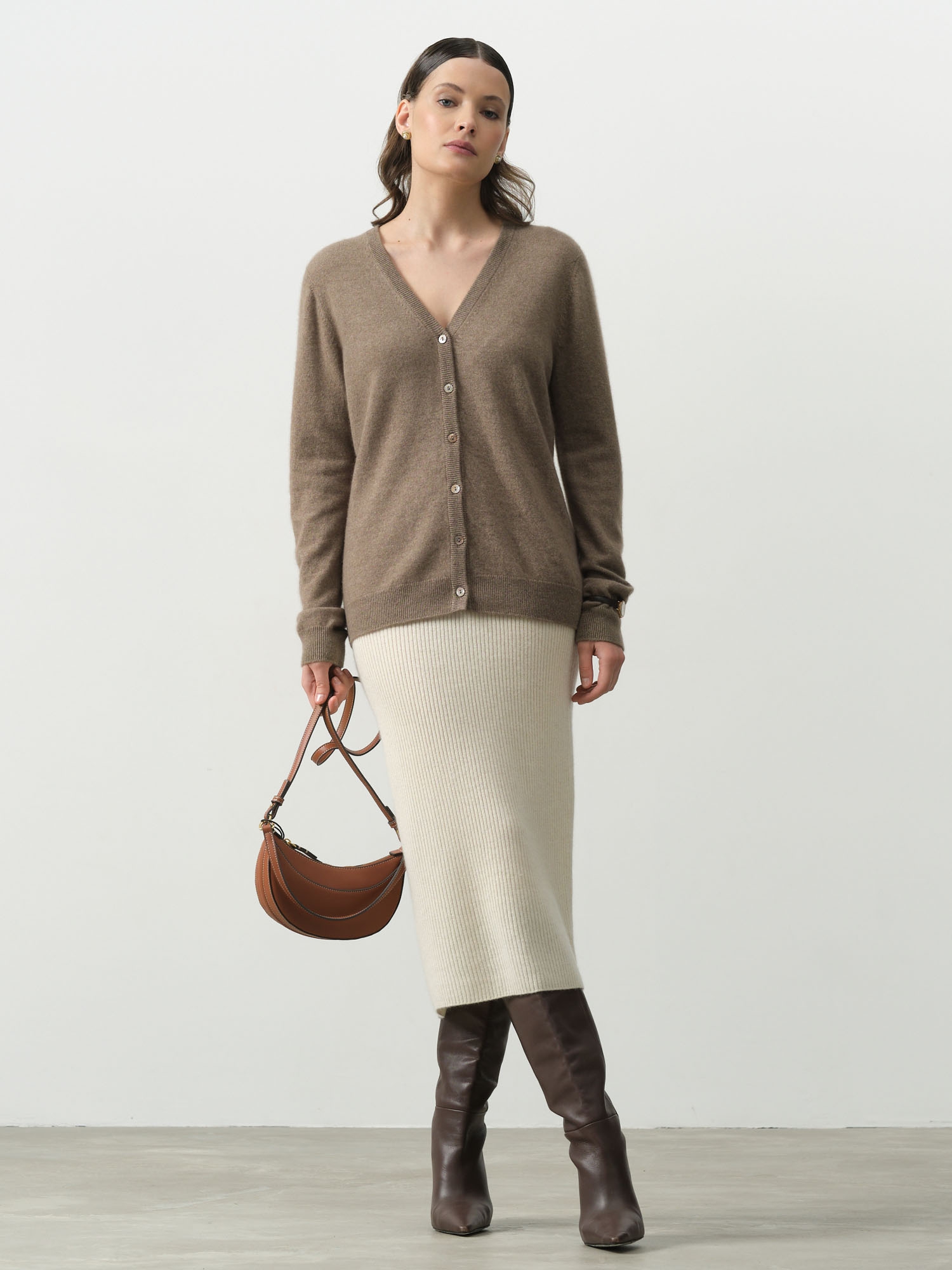 Кардиган из кашемира женский KW021263-E капучино 29151₽