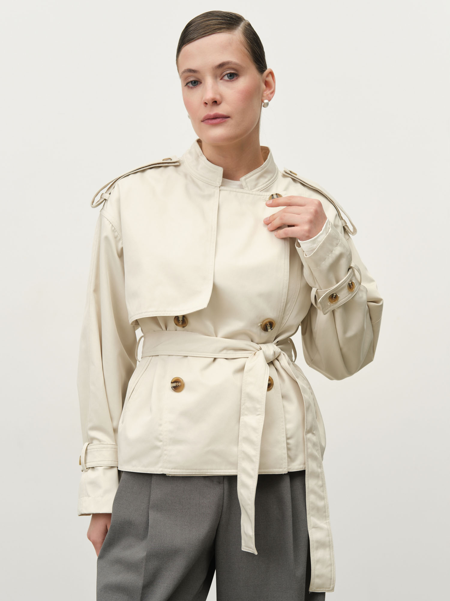 Плащ женский 1-51011-9724 палевый 11333₽