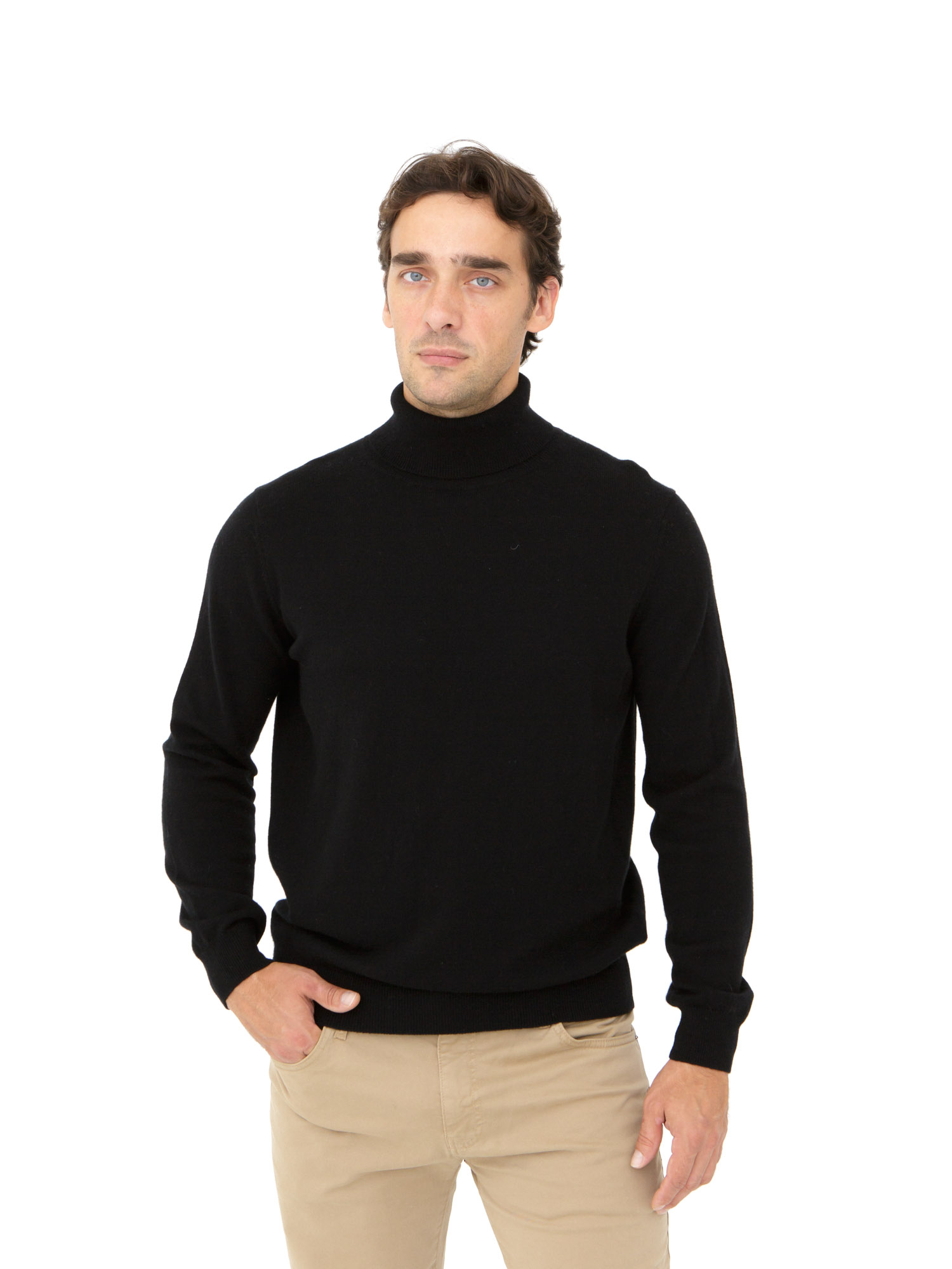 Водолазка из кашемира мужская KM050304-E черная 23841₽