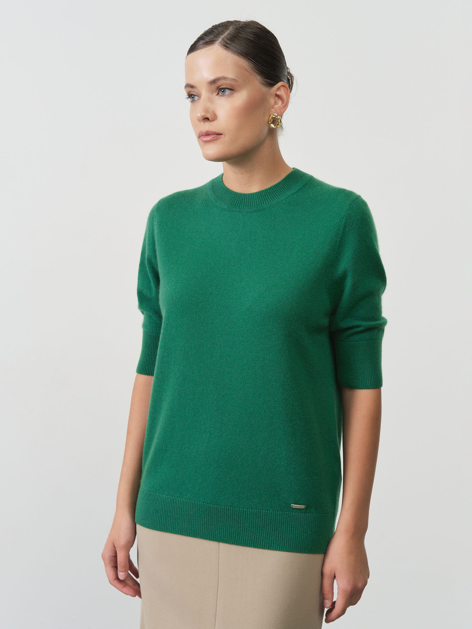 Джемпер кашемировый 17070 зеленый 30591₽